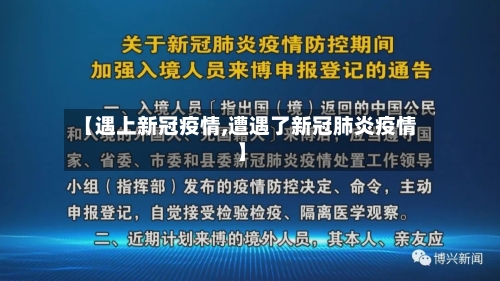 【遇上新冠疫情,遭遇了新冠肺炎疫情】